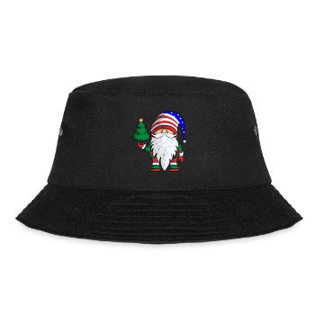Père Noël Gnome USA Drapeau Joyeux Noël - Bob - noir - Devant - Lela (165cm)