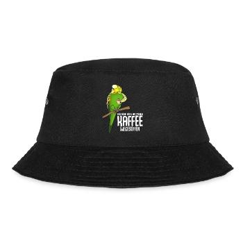 Kaffee Morgenmuffel Vogel Kaffeetrinker - Bucket Hat - Schwarz - Vorne - Lela (165cm)