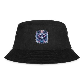 raccoon raccoon raccoon head animals - Bucket Hat - black - Front - Lela (165cm)