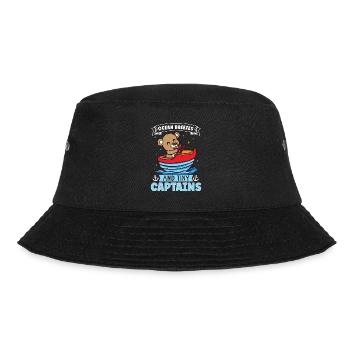Boating Dad Boat Captain Pontoon Sailor Cruising - Bucket Hat - black - Front - Lela (165cm)