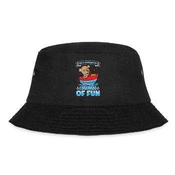 Boating Dad Boat Captain Pontoon Sailor Cruising - Bucket Hat - black - Front - Lela (165cm)