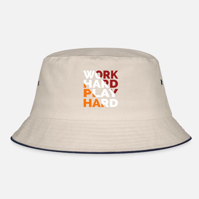 Work Hard Play Hard Bucket Hat