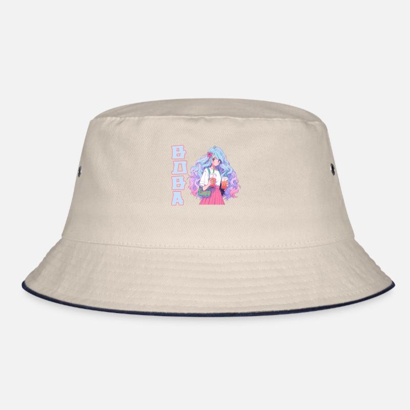 Anime and Boba Bubble Tea Bucket Hat