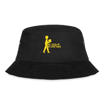 Paketzusteller Witz Paketbote - Bucket Hat - Schwarz - Vorne - Lela (165cm)