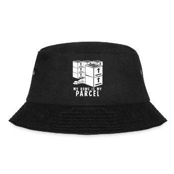 Paketzusteller Paket Paketbote - Bucket Hat - Schwarz - Vorne - Lela (165cm)