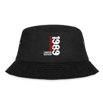 1989 September Limited Edition 34. Geburtstag Deko - Bucket Hat - Schwarz - Vorne - Lela (165cm)