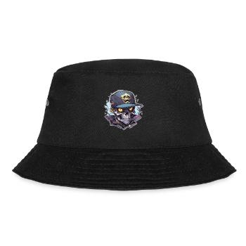 Totenkopf - Bucket Hat - Schwarz - Vorne - Lela (165cm)