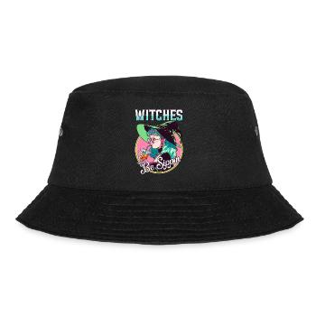 Witches be Sippin' Funny Halloween Party Witch - Bucket Hat - Schwarz - Vorne - Lela (165cm)