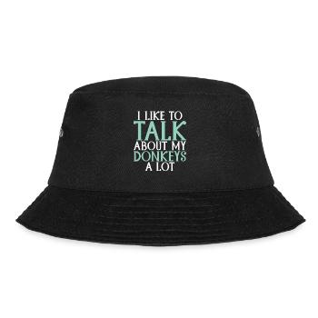 Donkey Lover Gifts - Bucket Hat - Schwarz - Vorne - Lela (165cm)