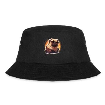 Pug Pug Dog Pug Sunglasses Pug Gift - Bucket Hat - black - Front - Lela (165cm)