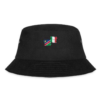 Namibia Italien Flagge Italienisch Namibier - Bucket Hat - Schwarz - Vorne - Lela (165cm)