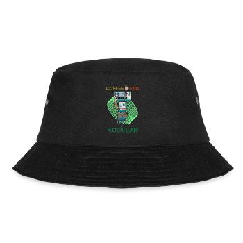 Synthesizer Synth Keyboard Elektronische Musiker - Bucket Hat - Schwarz - Vorne - Lela (165cm)