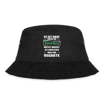 Spruch tauchen Mann & Frau & Kinder - Bucket Hat - Schwarz - Vorne - Lela (165cm)