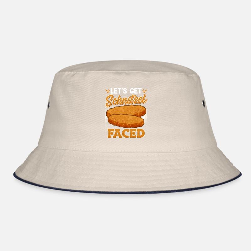 Bayern Let's get Schnitzel Faced Bayerisches Essen Bucket Hat