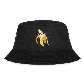Bananen Liebhaber Obst Geschenk Niedliches Banane - Bucket Hat - Schwarz - Vorne - Lela (165cm)