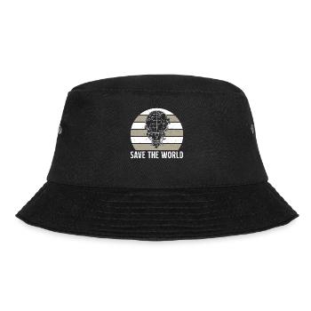 Save the world Umweltschutz Globus Erdkugel - Bucket Hat - Schwarz - Vorne - Lela (165cm)