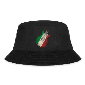 Italien Flagge Gitarre - Bucket Hat - Schwarz - Vorne - Lela (165cm)