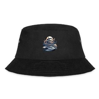 Fish Fish Pike Carp Angler Fish Fishing - Bucket Hat - black - Front - Lela (165cm)