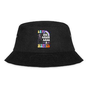 Save The Earth Raise A Hippie - Bucket Hat - black - Front - Lela (165cm)
