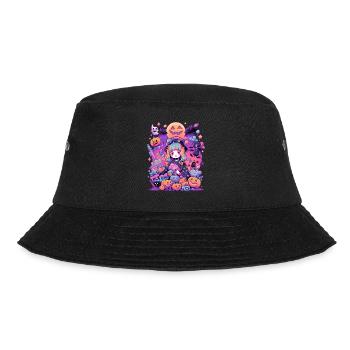 Aesthetics Anime Girl Halloween - Bucket Hat - black - Front - Lela (165cm)