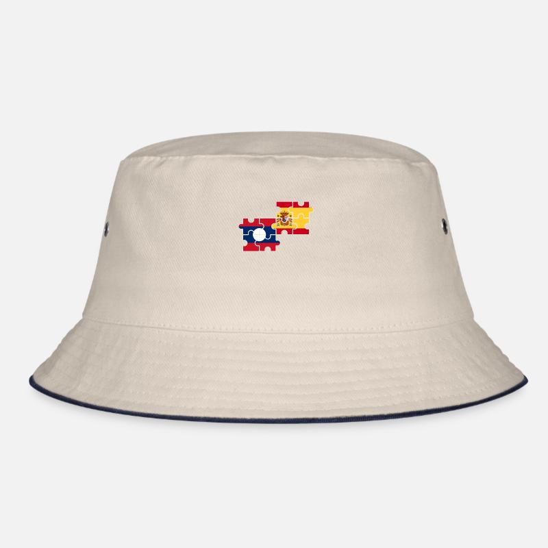 Laos Spain Flag Spanish Laotian Bucket Hat