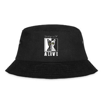 Schrödinger's Cat Dead and Alive - Bucket Hat - Schwarz - Vorne - Lela (165cm)
