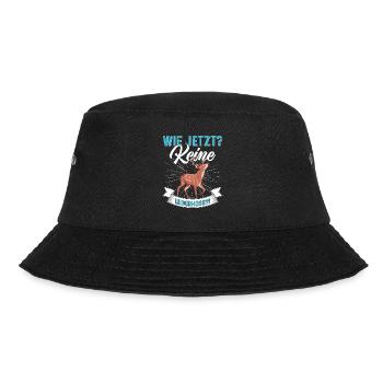 Wie Jetzt? Keine Lederhose Trachten - Bucket Hat - Schwarz - Vorne - Lela (165cm)