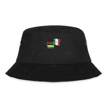 Mauritius Italy Vintage Flag Mauritian - Bucket Hat - black - Front - Lela (165cm)