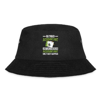 Buchhalter Ruhestand in Zahlen Rente - Bucket Hat - Schwarz - Vorne - Lela (165cm)