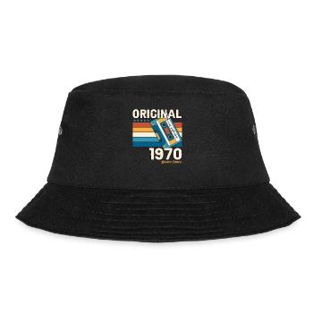 53rd Birthday September Vintage 1970 Cassette - Bucket Hat - black - Front - Lela (165cm)