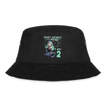 Anime Mandga K-Pop KPop Girl 2nd Birthday - Bucket Hat - black - Front - Lela (165cm)