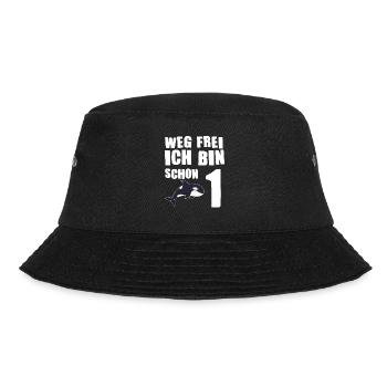 1. Geburtstag Orca 1 Jahr alt Geschenk - Bucket Hat - Schwarz - Vorne - Lela (165cm)