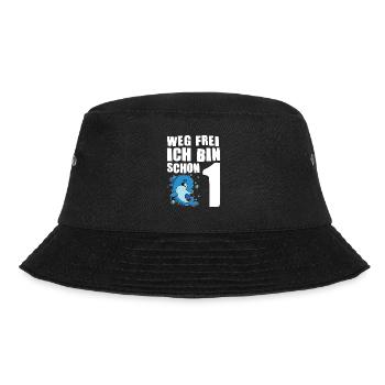 1. Geburtstag Delfin 1 Jahr alt Geschenk - Bucket Hat - Schwarz - Vorne - Lela (165cm)