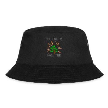 Ja, ich rede mit Bonsai-Bäumen - Bucket Hat - Schwarz - Vorne - Lela (165cm)