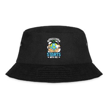 Klimawandel Umwelt Tag Der Erde Planet - Bucket Hat - Schwarz - Vorne - Lela (165cm)
