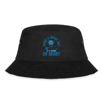 Being A Great Vet Is A Work Of Heart Vet Pets Vete - Bucket Hat - black - Front - Lela (165cm)