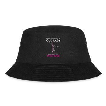 Assuming I'm Just An Old Lady Was Your First - Bucket Hat - Schwarz - Vorne - Lela (165cm)