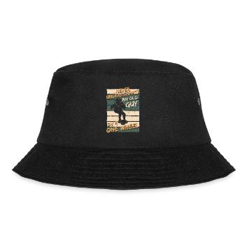 Old Guy On A One Wheel - Bucket Hat - Schwarz - Vorne - Lela (165cm)