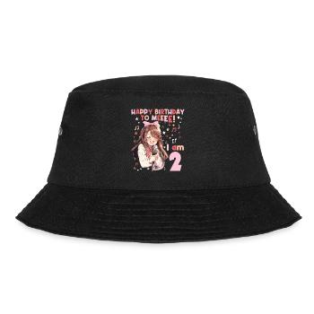 Anime Mandga K-Pop KPop Girl 2nd Birthday - Bucket Hat - black - Front - Lela (165cm)