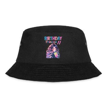Anime Mandga Boba Bubble Tea 11. Geburtstag - Bucket Hat - Schwarz - Vorne - Lela (165cm)