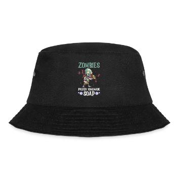 Soap making Halloween soap boiler saying - Bucket Hat - black - Front - Lela (165cm)