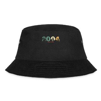 Vintage Natur Geburtstagsgeschenk 2004 - Bucket Hat - Schwarz - Vorne - Lela (165cm)