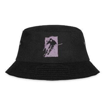 Skiing adventures in grunge style: winter magic in the - Bucket Hat - black - Front - Lela (165cm)