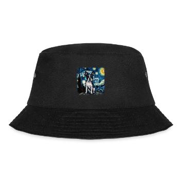 Boston Terrier Van gogh starry night - Bucket Hat - Schwarz - Vorne - Lela (165cm)