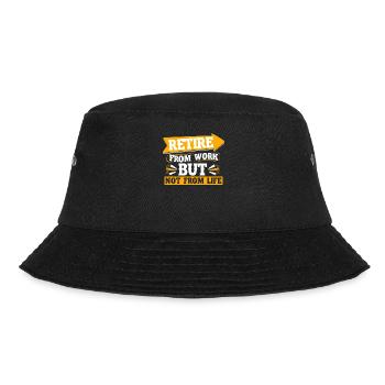 Rentner Rente Lustig - Bucket Hat - Schwarz - Vorne - Lela (165cm)