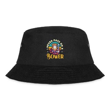 Euchre I Never Pass On A Bower Loves Family Game - Bucket Hat - black - Front - Lela (165cm)