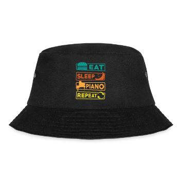 Eat Sleep Piano Repeat Pianist Klavier - Bob - noir - Devant - Lela (165cm)