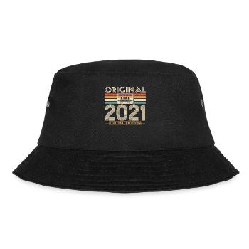 Retro Geschenk 2021 - Bucket Hat - Schwarz - Vorne - Lela (165cm)