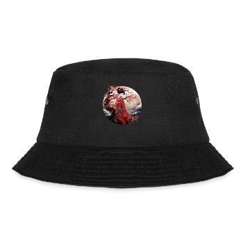 Japanese Geisha Art Print Traditional Kimono - Bucket Hat - Schwarz - Vorne - Lela (165cm)