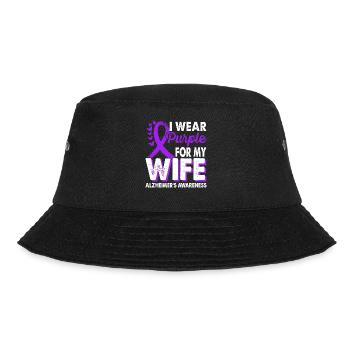 Wear purple to support the - Bucket Hat - black - Front - Lela (165cm)